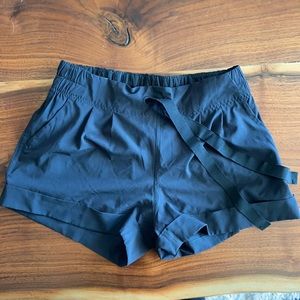 Lululemon Black Tie Front Shorts